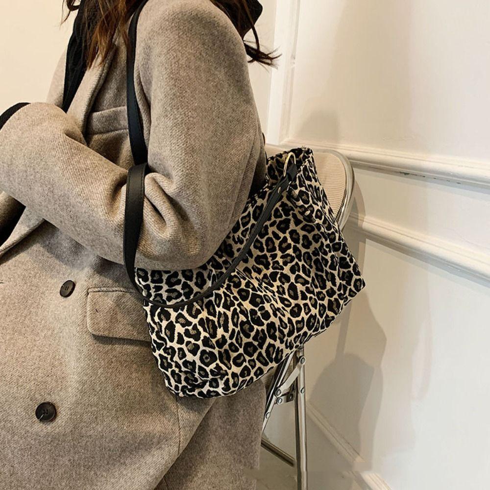 Street Style Single Shoulder Bag Y2k Women Handbags Fashion Leopard Tote Bag  Outdoor