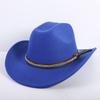 Beliebte europäische und amerikanische Mode OL-Stil einfarbiger Cowboyhut Herren und Damen High-End Zylinder Jazzhut Filzhut