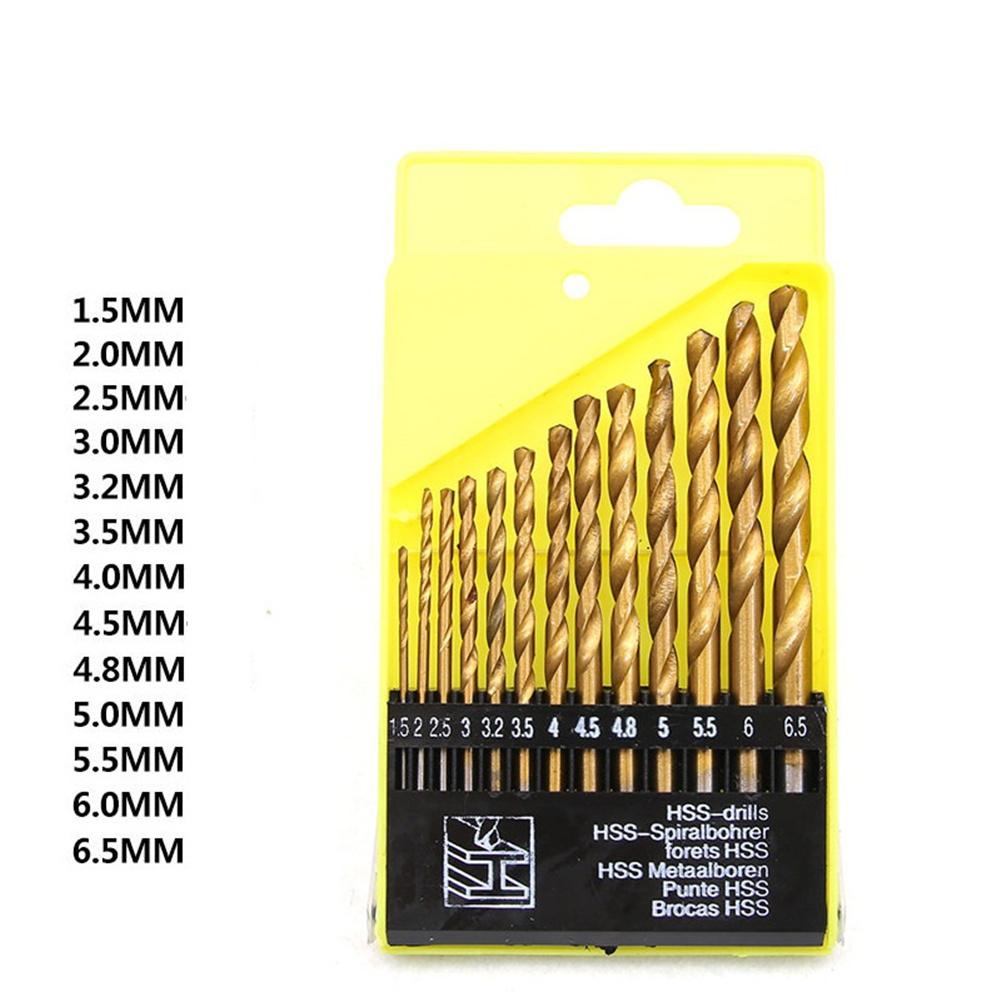 13 stk/sett metallborkronesett vridborkroner Hss Strong for stål metall Rask endringsdesign