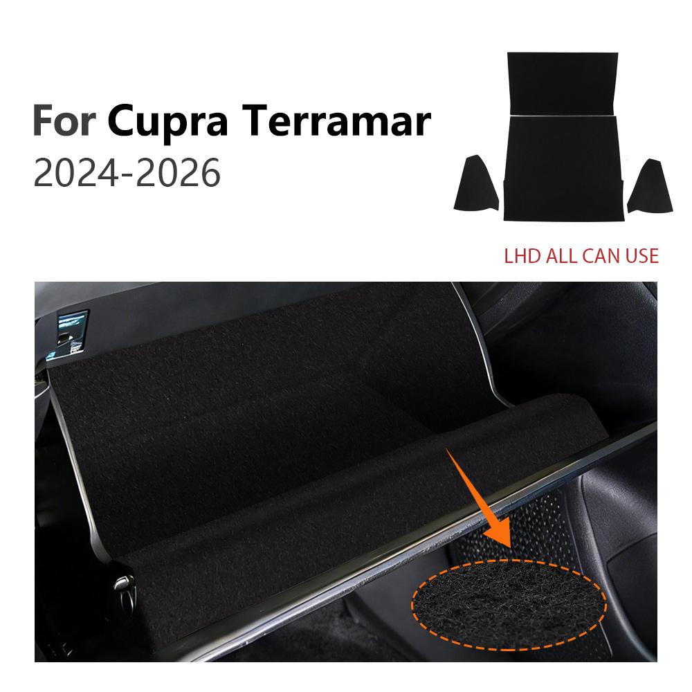 Top Suede For Cupra Terramar 2024 2025 2026 LHD RHD Car Front Rear Doors Map Pocket/Co-Pilot Toolbox Sticker Interior Trim