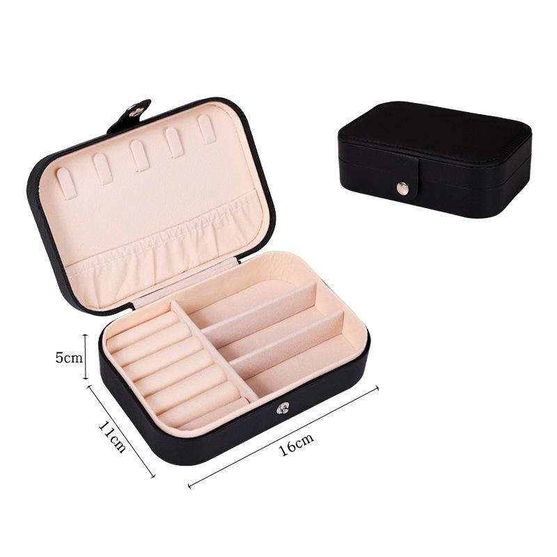 Portable Travel Girl Jewelry Storage Box, Necklace, Ring and Earring Storage Box, Double-layer Home Accessory Box, Jewelry Box