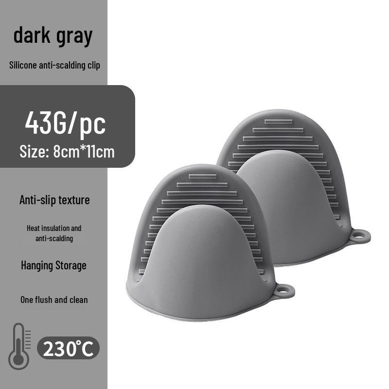 Vysokoteplotní silikonové rukavice proti opaření pro troubu, gril a mikrovlnnou troubu - Tepelně izolační klipy na ruce