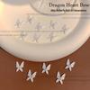 Pearlescent Glitter Butterfly Nail Art Accessories with Rhinestones