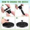 Solar Fountain for Bird Bath: Floating Mini Solar Water Fountain with 6 Nozzles for Garden, Pond, Pool, and Outdoor (16cm)