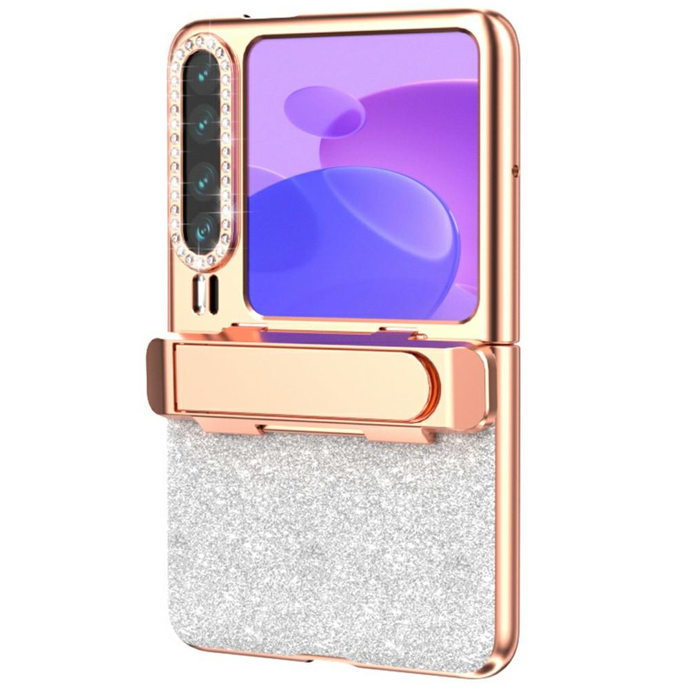 For Huawei Pura X Case with Kickstand Hinge Protection Rhinestone Glitter PC Phone Cover