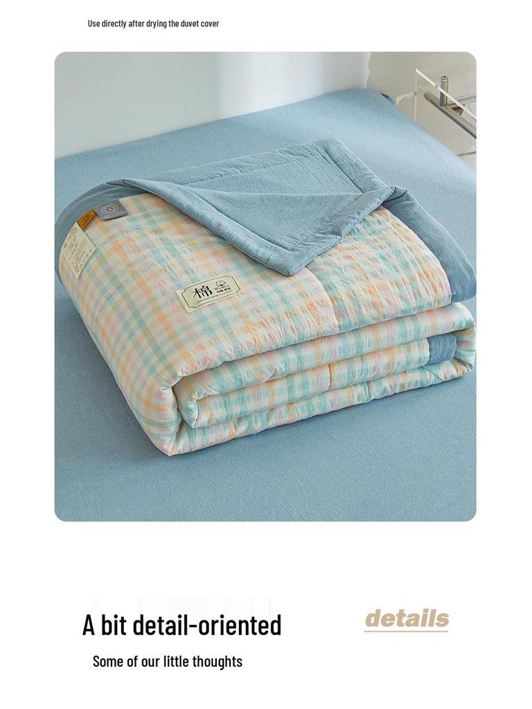 2026 MUJI Style Summer Quilt: Xinjiang Cotton Cool, Machine Washable, Ideal for Air Conditioning