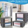Gray Large Horizontal Storage Bag (70 50 30 cm) for Home Organizing and Closet Storage