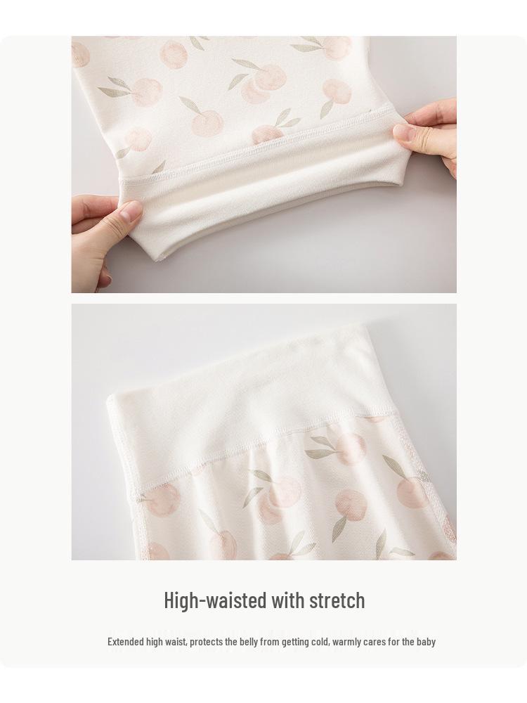 Pure Cotton Baby High-Waisted Two-Piece Set - Newborn Autumn Pajamas