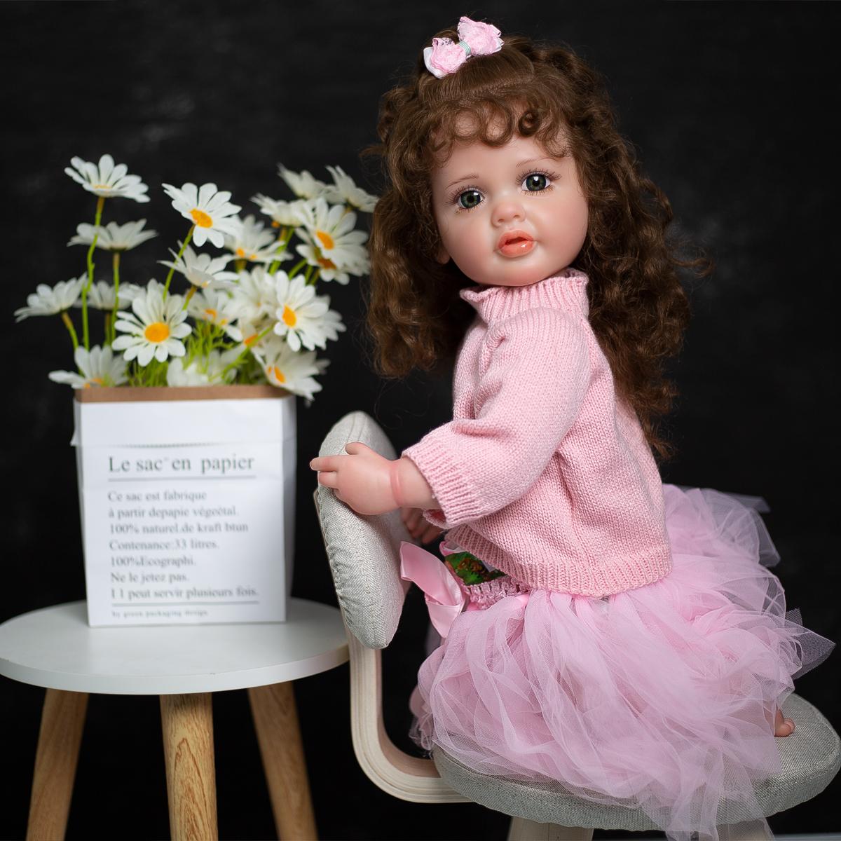 KEIUMI 55 см куклы реборн всего тела мягкие силиконовые виниловые реборн для маленьких — фото 3