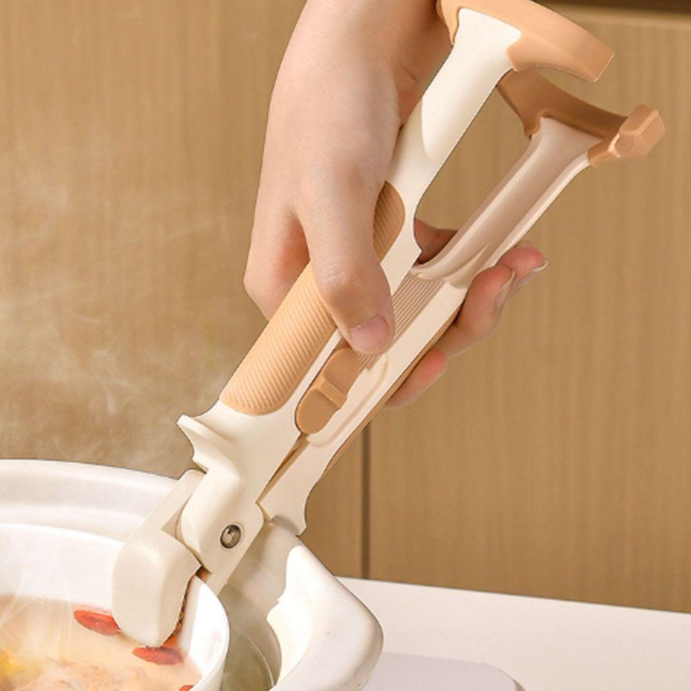 Silicone Handle Dish Gripper Non-Slip 2-in-1  Bowl  Clip Pot Holder Clamp  for Baking Cooking