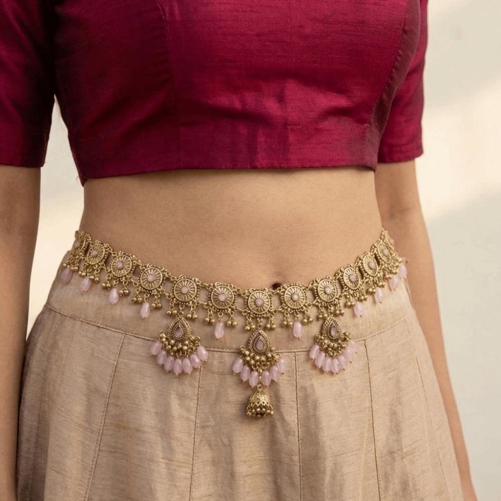 Beads Ethnic Style Belt Bell Pendant Body Chain Versatile Tassel Belly Chain  Dress Ornament