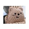 New Cartoon Bear Car Seat Cushion Winter Plush Warm Thickened Anti-slip Seat Cover Cute Ladies Universal Car Accessories