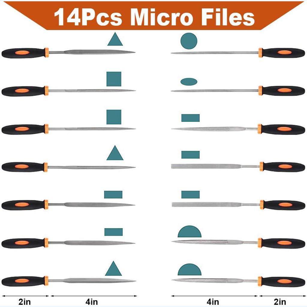 19pcs Metal File Tool Bag T12 Drop Forged Alloy Steel File Set Precision Wood Handle Rasp File Tools for Metalwork