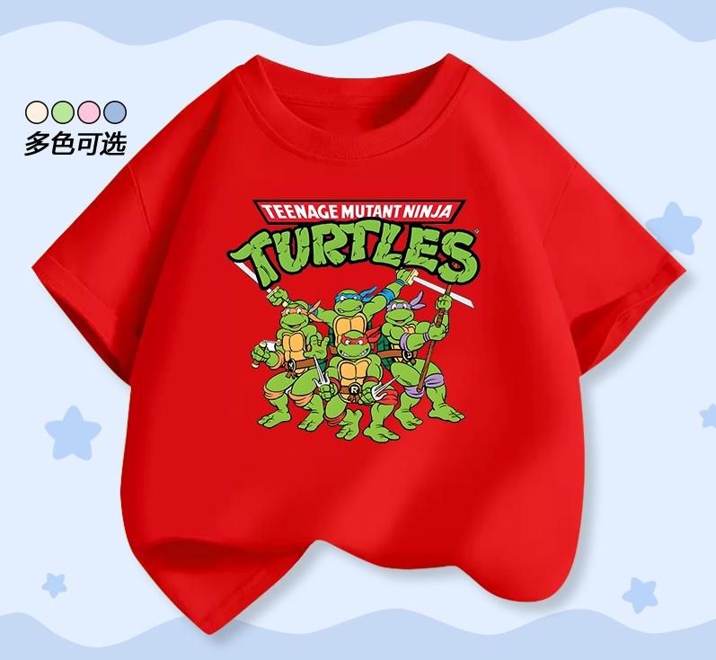 Nickelodeon Nick Ninja Turtles Cotton ShortSleeved TShirt SpringSummer New Design HalfSleeved Movie Game Boys Top