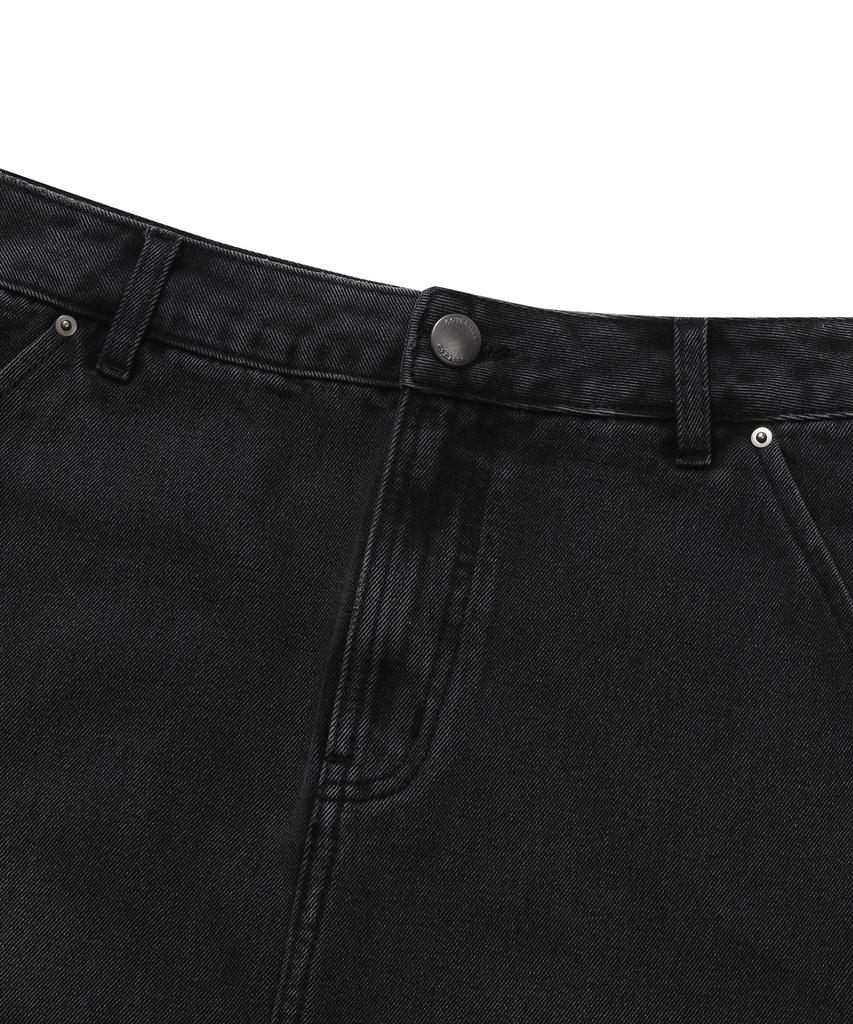 Covernat Woman Denim Long Skirt Black