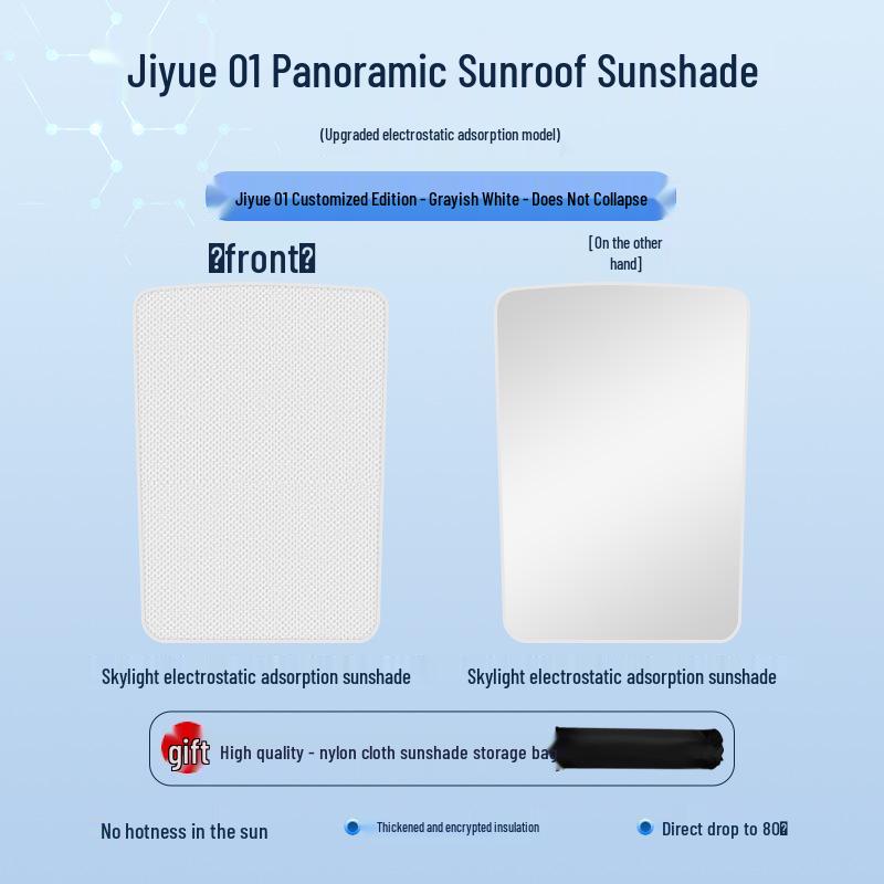Ji Yue 23 Model 01 Sunroof Sunshade: Heat Insulation, Privacy, and Sun Protection