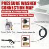 9pcs High Pressure Washer Adapter Set, M22 Metric Male Thread Quick Connector, M22 Swivel To 3/8'' Quick Connect
