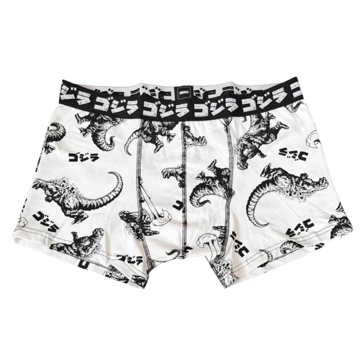 

Трусы-боксеры Small Planet Godzilla размера M, с принтом по всей поверхности, белые,