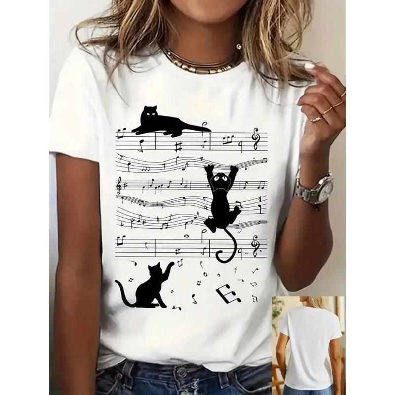 3D Printing Cute Animal Pattern Fashion Women's T-shirt Summer Breathable Versatile Trend