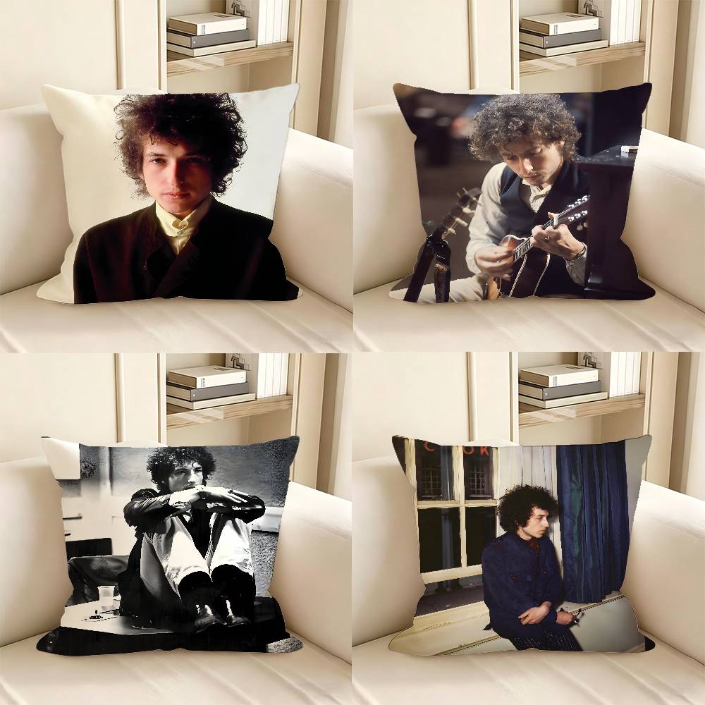 1pc Singer B-ob D-ylan Pillow Case Fashion Square Pillowcase Bedroom Sofa Room Ins Decoration Leisure