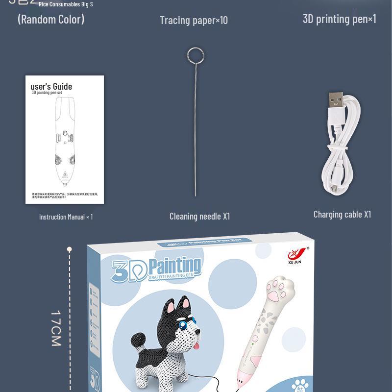 Handmade 3D Printed DIY Toys Set with Low-Temperature 3D Printing Pen