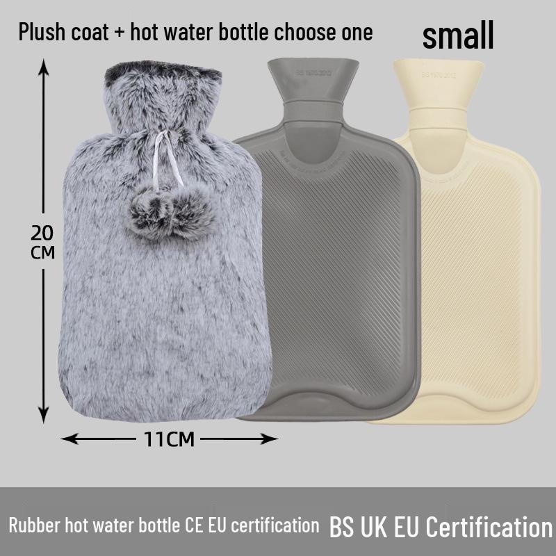 Explosion-Proof Hot Water Bottle: Rubber Design for Stomach and Feet, Long-Lasting Warmth
