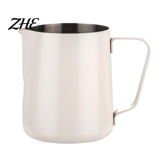 Precision Pouring Spout Frothing Cup Stainless Steel Milk Pitcher, Professional Latte Art with Fancy Coffee Making Instrument Measurement Scale,