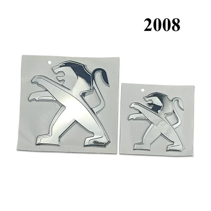 ABS Lion Shape Car Front Rear Logo Stickers Badge for Peugeot 2008 3008 2021N 2022 2023 Auto Hood Emblem Trunk Decals Accessories