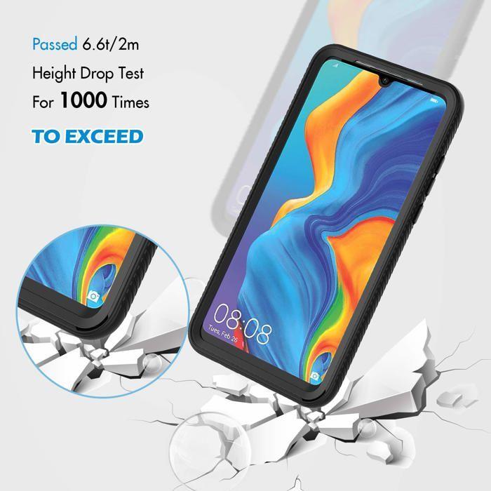 Coque Téléphone - CENHUFO - Huawei P30 Lite - Antichoc 360 Degrés - Protecteur D'écran Intégré - Souple