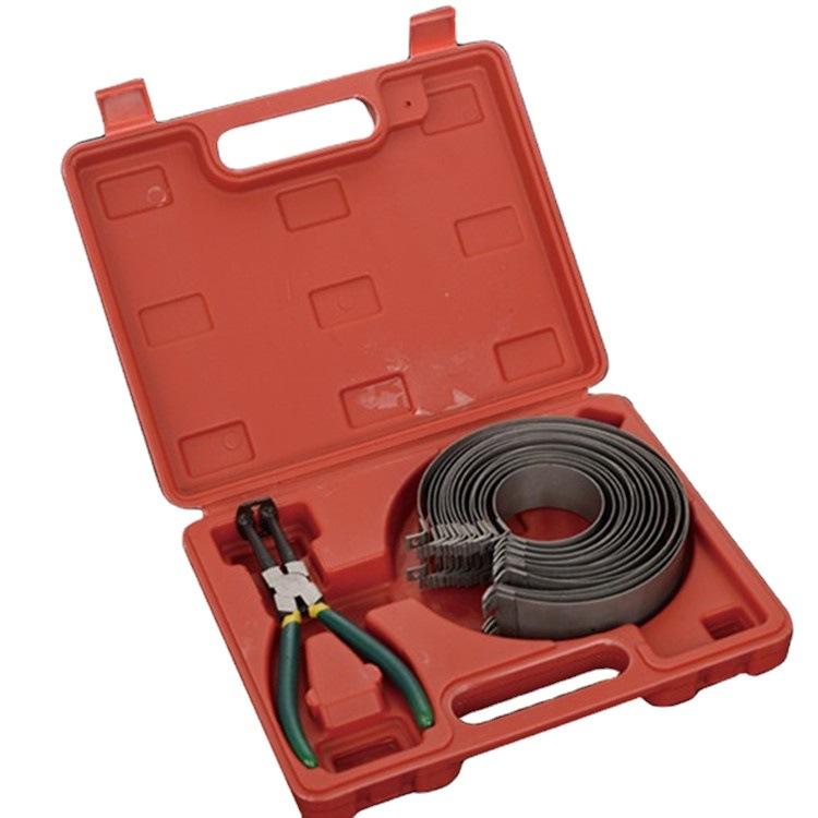 14Pcs Auto Engine Piston Ring Compressor Tool Set with Piston Ring Pliers and Piston Rings 62-140mm for Repairing Car Engine VE-1430