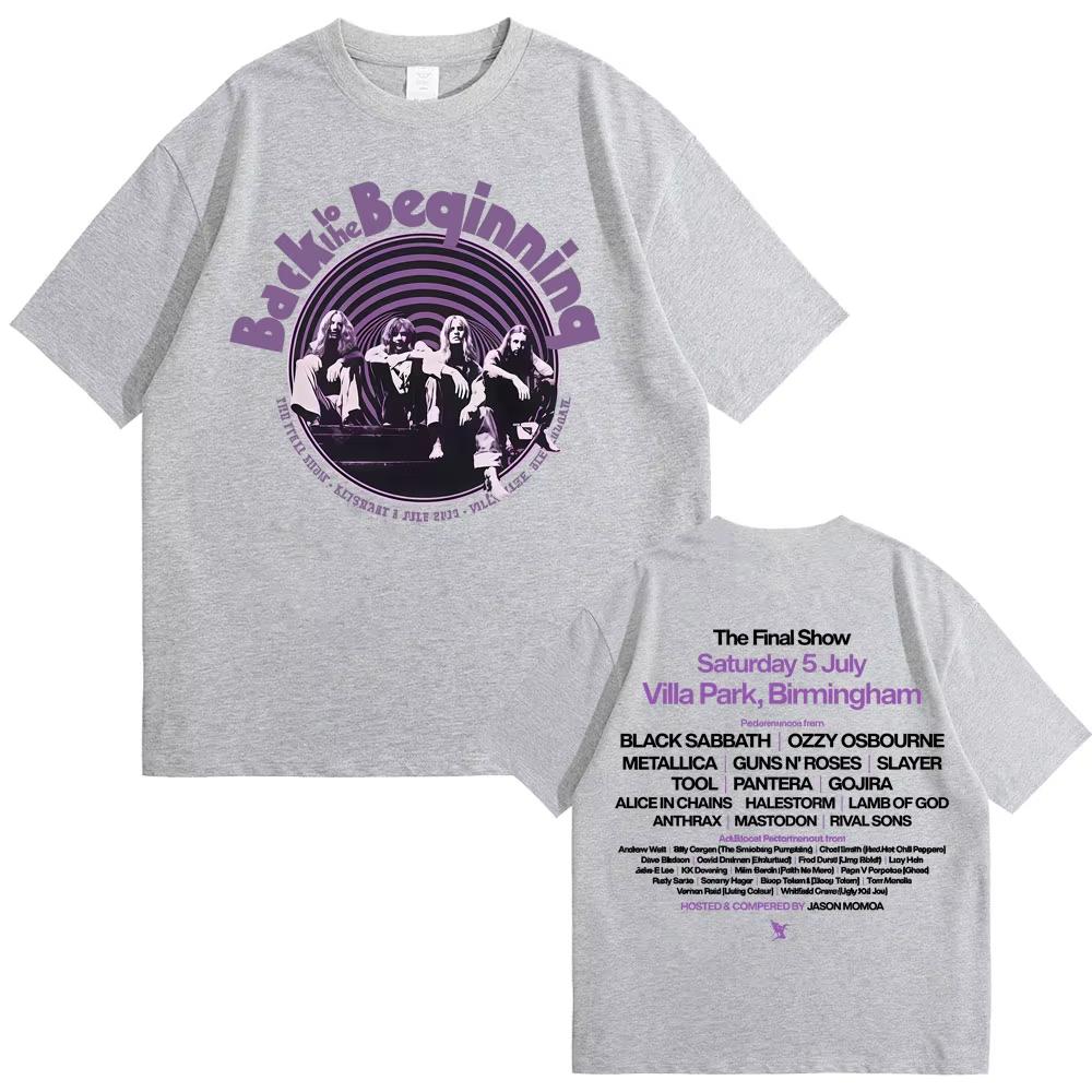 Heavy Metal Rockband Black Sabbath und Ozzy Osbourne Back To The Beginning T-Shirt Herren Damen Vintage Gothic Punk Style T-Shirts