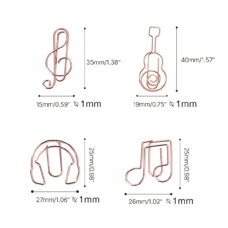 50Pcs Mini Paper Clip Music Note Shaped Paper Clip Home Office Note Paper Clips