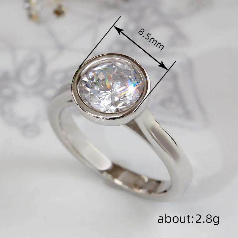 Elegant Geometric Round Fashion Ring - European & American Style