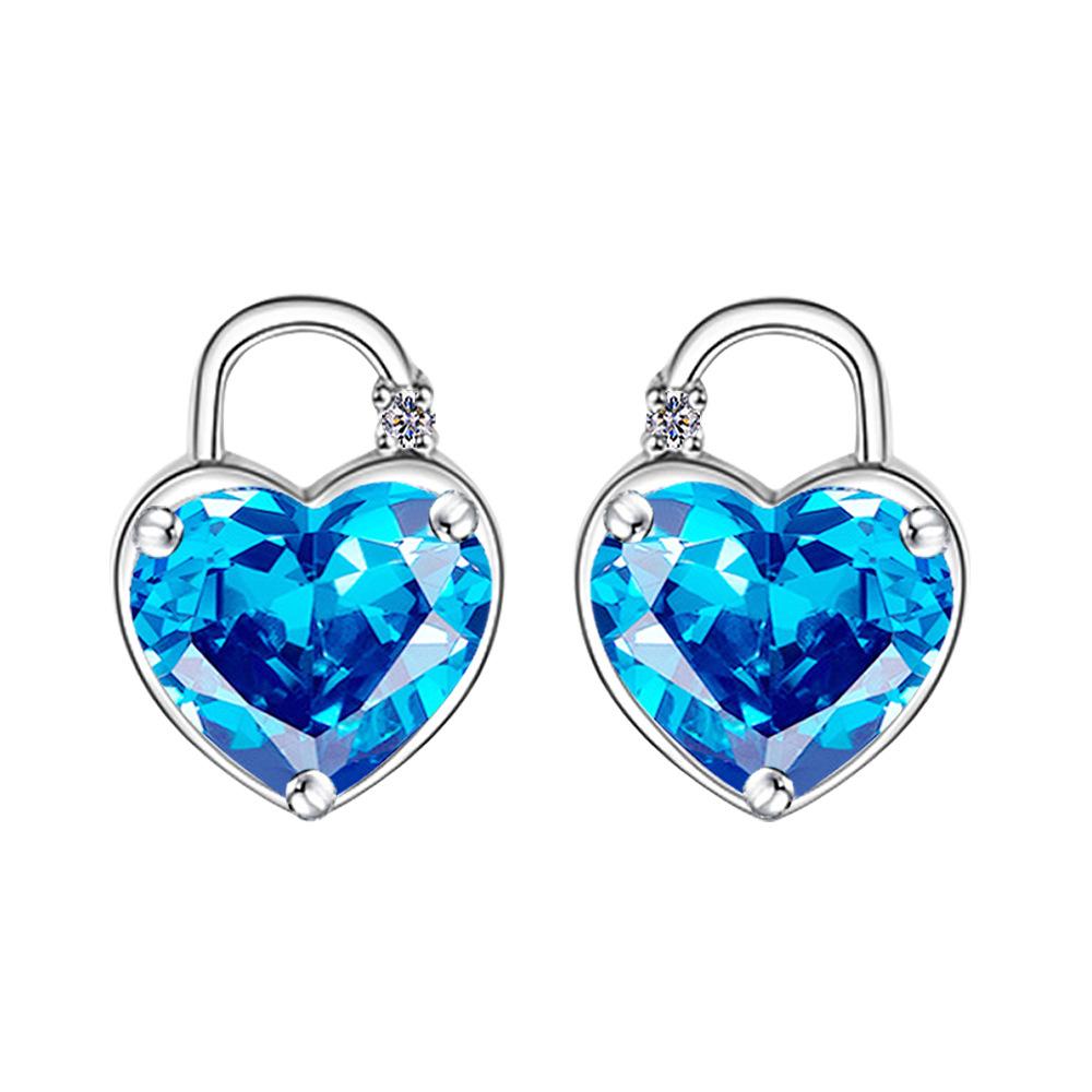 Simple and High-end, Fresh and Sweet, with Locks In the Heart Earrings
