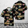 Men's School Bus & Tropical Floral Print Hawaiian Shirt Casual Button Down Short Sleeve Beach Shirts For Summer Holiday
