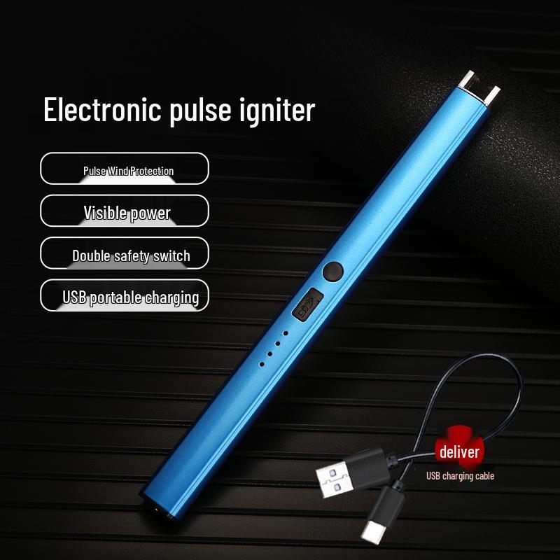 Aroma Candle Lighter: Rechargeable Electric Long-Handle Igniter for Incense & Fireworks.