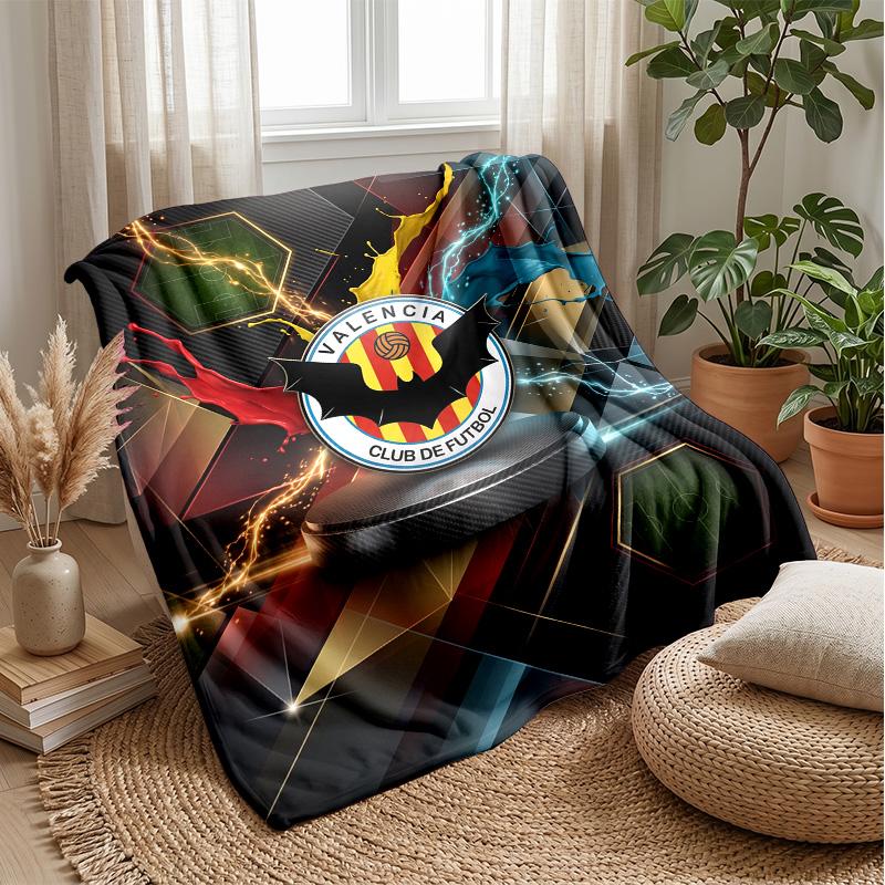 Valencia FC Soft Flannel Fleece Blanket Lightweight Cozy Warm Throw Blanket For Sofa Bed Home Decor