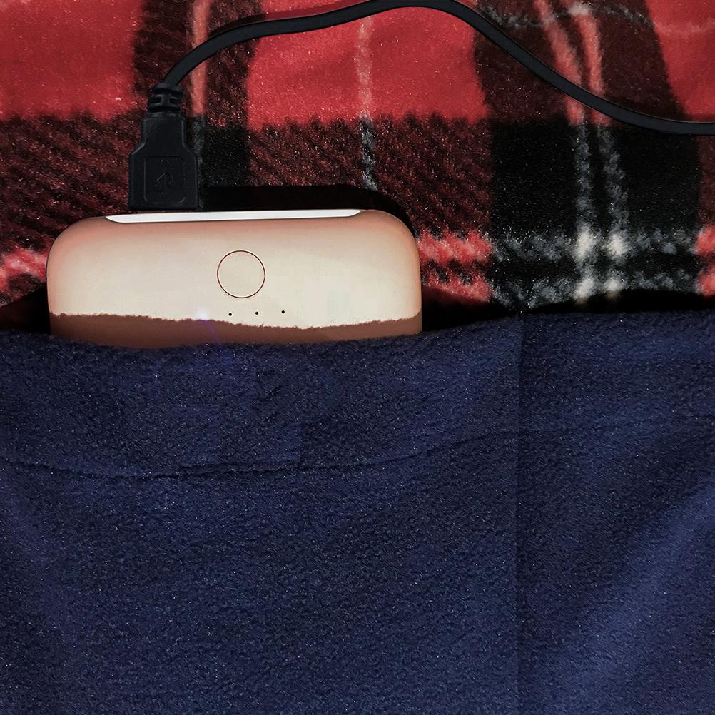 Electric Heated Blanket USB Car Heating Shawl Blanket Foldable Electric Knee Blanket for Road Trip