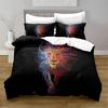 Lion Print Single Duvet Cover Set with Pillowcases 75*50cm, Soft Microfiber Bedding Set Comforter Cover for Adults Kids 2PCs Set