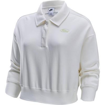 Sportswear Phoenix Fleece NSW Phoenix Logo Comfortable Short Collar Long Sleeve Sweatshirt Women Sweatshirt Sail-White HQ7395133