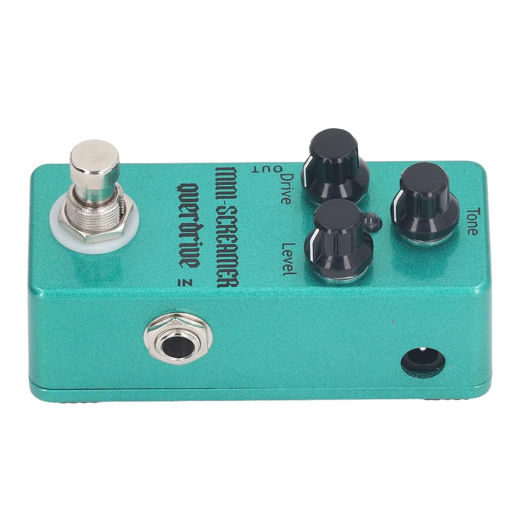Overdrive Effect Pedal with Drive Level Tone Control Knobs Aluminum Alloy Electric Guitar Pedal 1/4