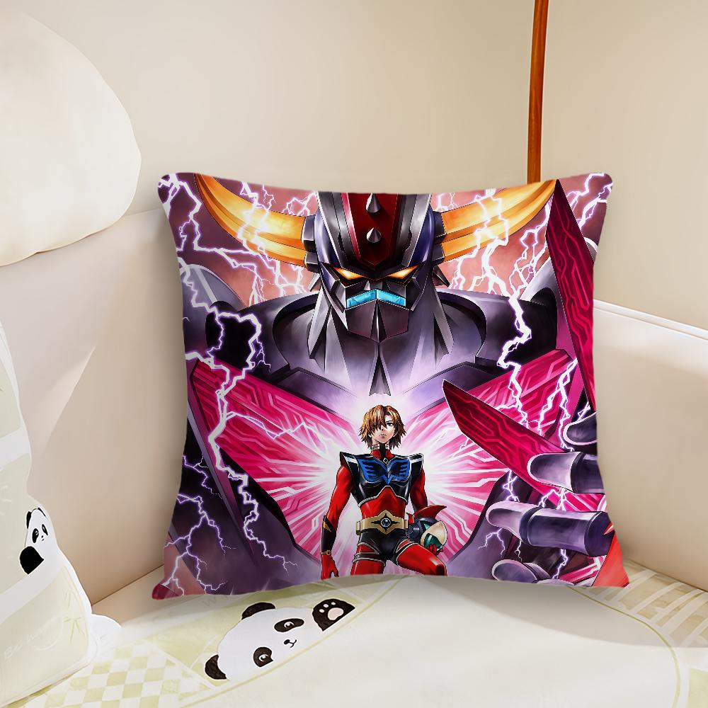 Cartoon GGrendizer U cool cushion cover Pillow Case Plush Fabric Soft Double Sided Print Sofa Cushion Cover Throw Pillow Covers