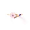 BLOOM 10K Pink December Birth Christmas Japanese Size 9 [Official] Women's Ring, Gold, Flower, Rose, 0168-9953-0019-0009,