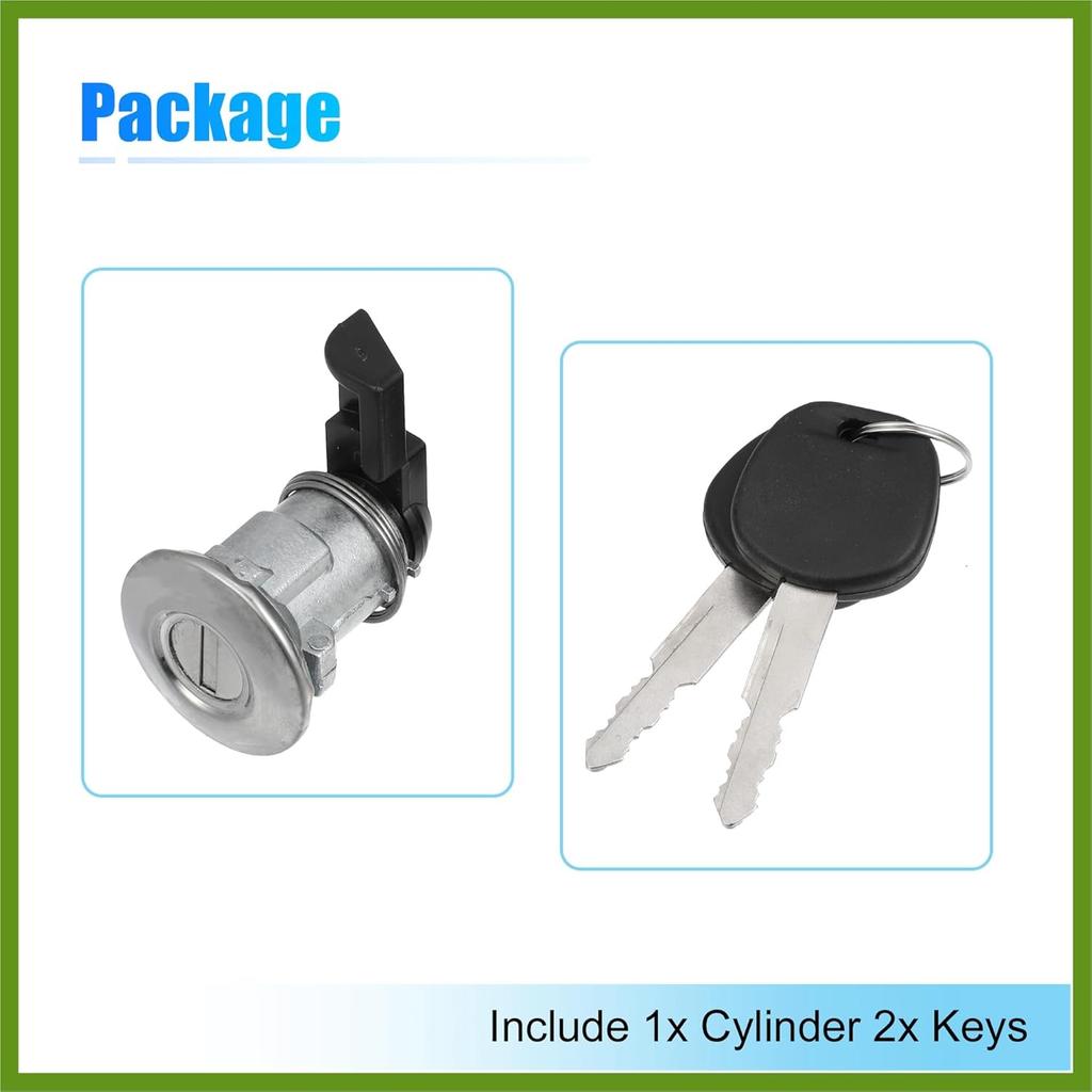 1 Set Fuel Door Lock Cylinder W/Keys for Toyota Tacoma for Toyota Tundra Fuel Tank Lock Cylinder Fuel Filler Lid Door Gas Lock Cylinder 69058-35140