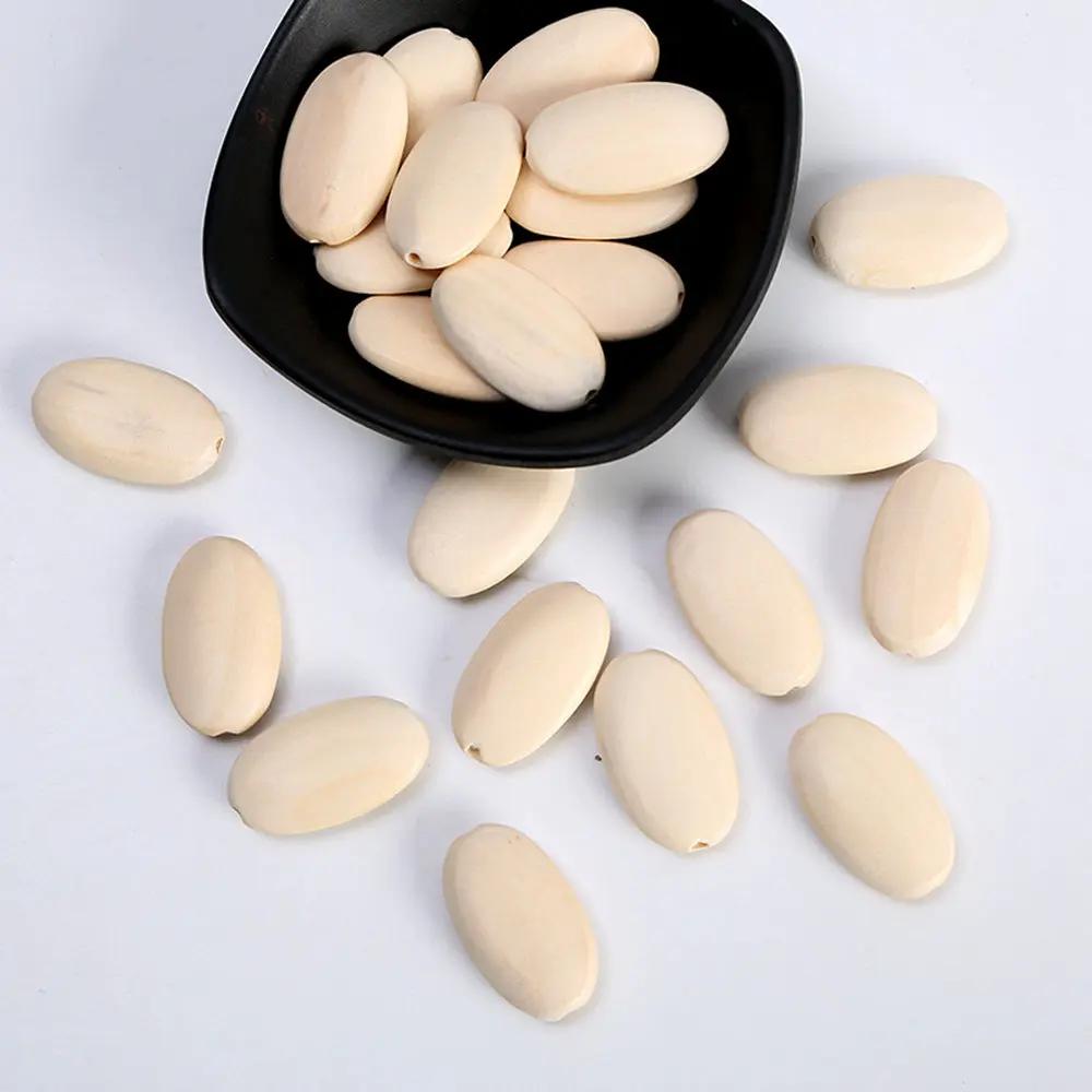 

20 шт. 33x20 мм Большие плоские овальные бусины из натурального дерева для рукоделия, аксессуары для изготовления украшений CHINA красное дерево