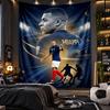 Duvara Asılan Goblen Kylian Mbappe Baskılı Kumaş Salon Yatak Odası Ev Dekorasyonu İçin