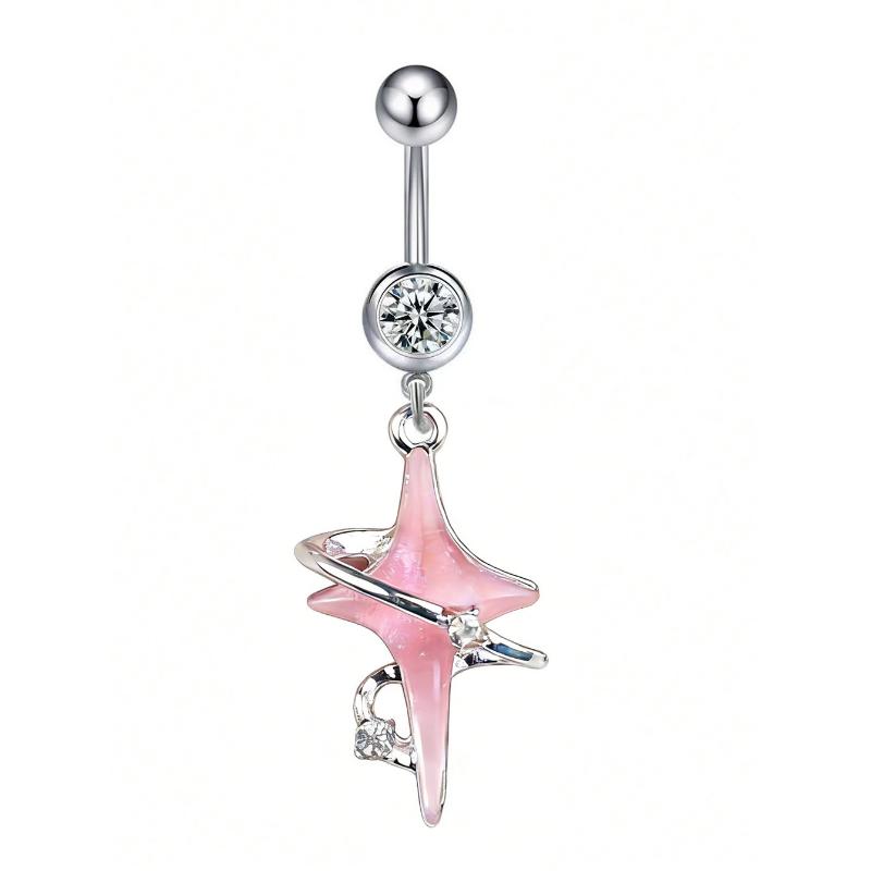 Crystal Steel Belly Button Sexy Navel Piercing Navel Women Dangling Body Navel Jewelry Belly Button Rings Charm