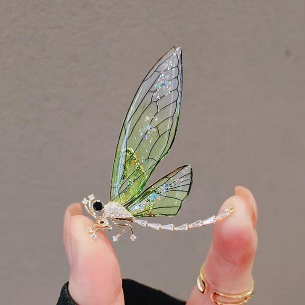 Rhinestone Badge Pin Dragonfly/Butterfly Shaped Suit Collar Pins High Quality Jewelry Pin  Gift