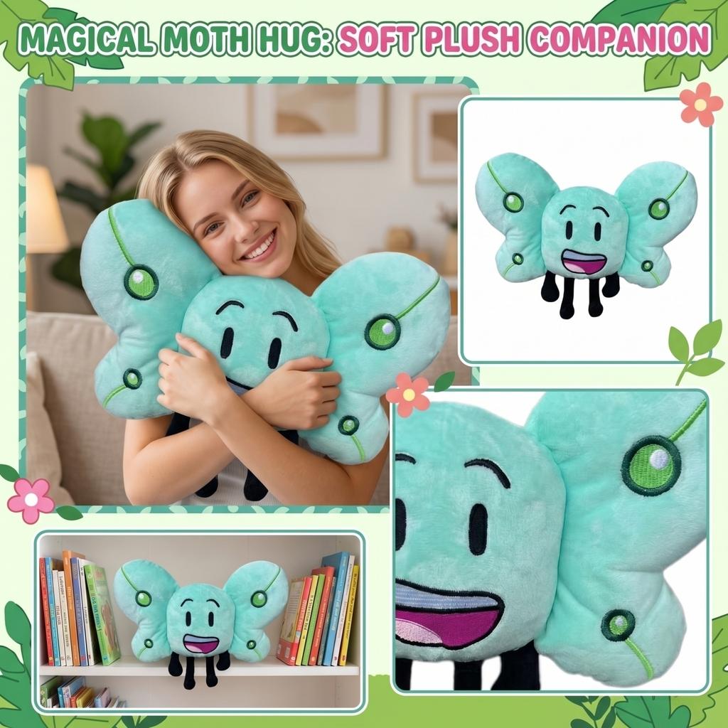 Plush Cartoon Character Soft Stuffed Toy with Large Wings and Embroidered Facial Features Collectible Plush Doll for Kids and Fans