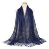 Floral Printed Lace Scarf Cotton Blend Shawl Scarf Fashionable Mesh Scarf  Beach Wear